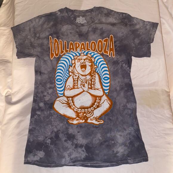 Lollapalooza Festival 2018 T Shirt‎ Tye Dye Concert Tee Merch Size Small Buddha - Picture 2 of 8